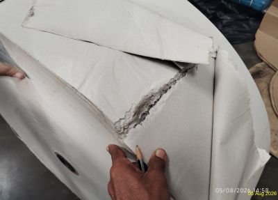 Water Affected Stock of Impact Super Newsprint Paper